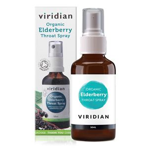 Elderberry Throat Spray 50ml Organic (Sprej při bolesti v krku a kašli Bio)