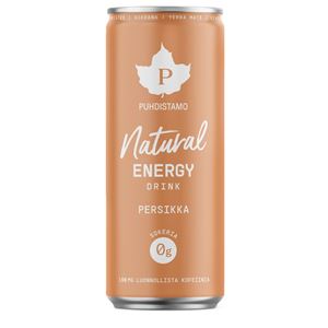 Natural Energy Drink 330ml peach (Energetický nápoj - broskev)