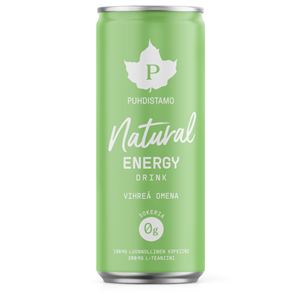 Natural Energy Drink 330ml green apple (Energetický nápoj - zelené jablko)