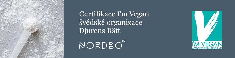 Certifikát I´m Vegan garantuje, že produkt je 100% rostlinného původu.